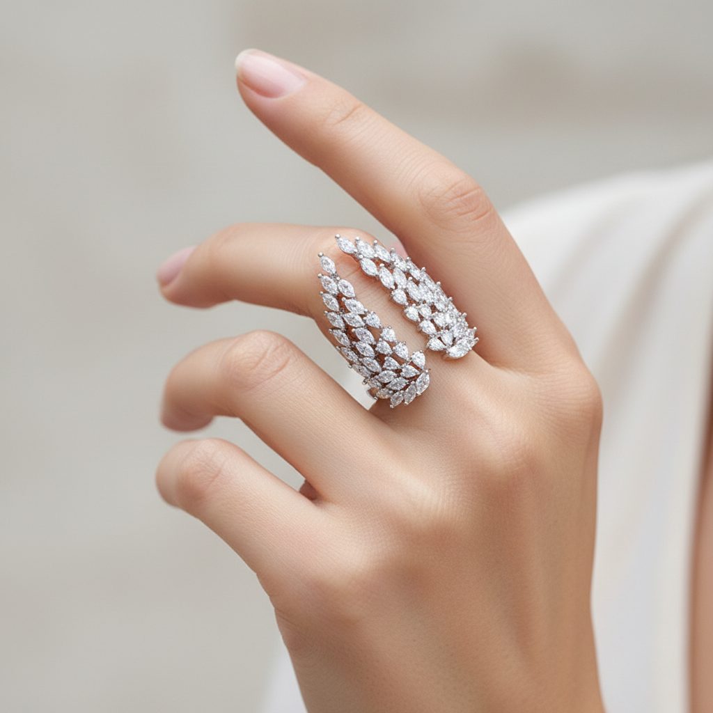 Isaline – Ring mit Engelsflügeln aus Silber