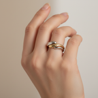Elaine – Ring S925 aus Silber mit Unregelmäßiger Wasserwelle