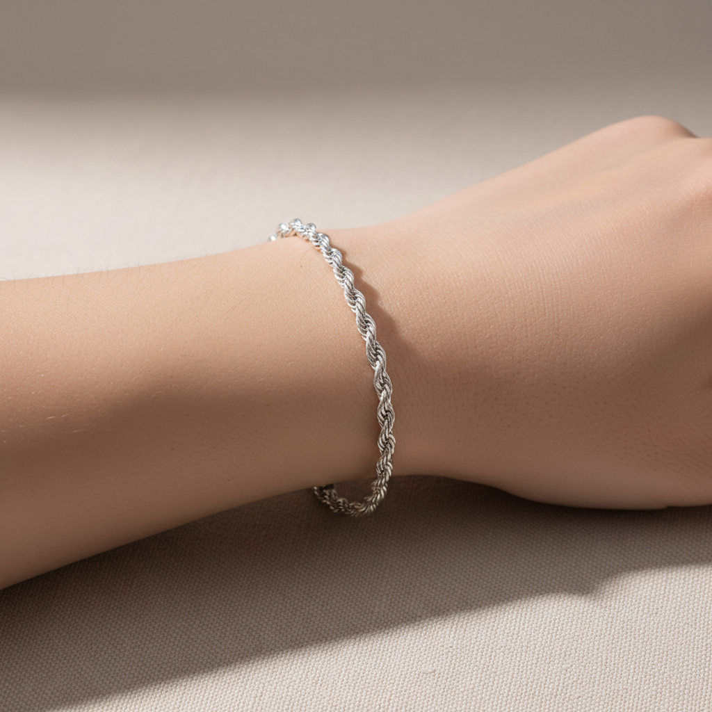 Mila – Gedrehtes Armband aus rostfreiem Stahl