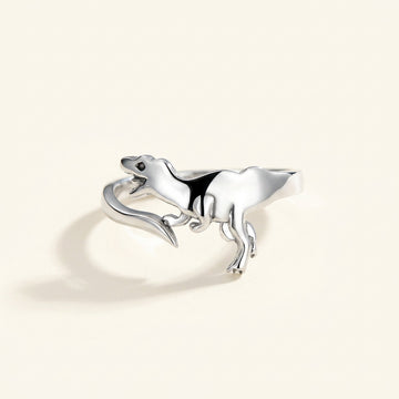 Anpassbarer Dinosaurier Ring mit offenem Design