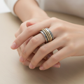 Alodia – Vintage-Ring in Gold & Antik-Silber