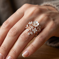 Viviane – Ring Blume Kristall Funkelnd