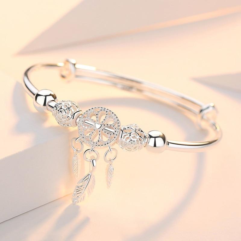 Aiyana – Verstellbares Traumfänger-Armband aus 925er Silber