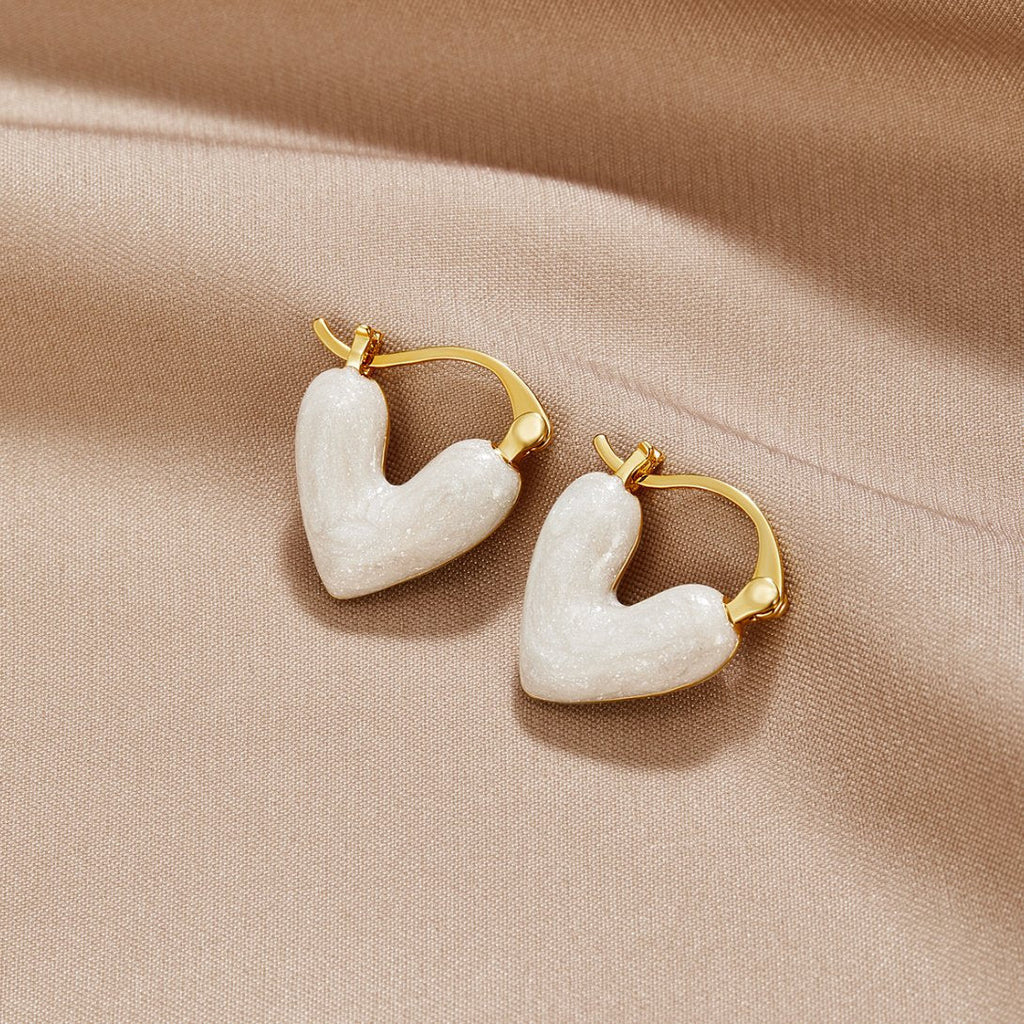 Aya – Herz Liebe Gold Ohrringe