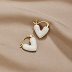 Aya – Herz Liebe Gold Ohrringe