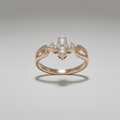 Goldring mit Kristallklee