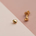 Eman - Herz Ohrstecker in Gold