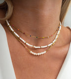 Alba - Halsband in Regenbogen und Gold